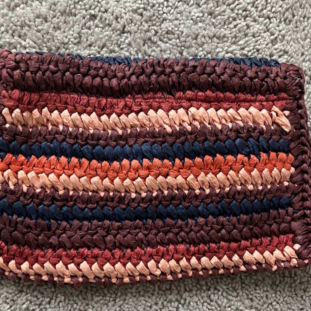Multi-colored Raffia Clutch - Picture 2 of 4